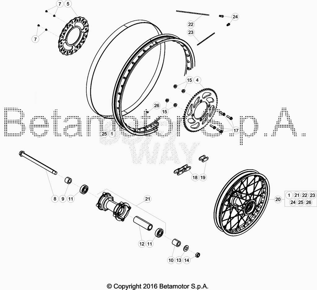 Roue arriere No 2478