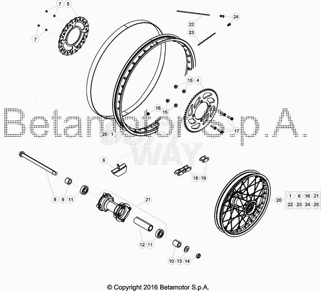Roue arriere No 2493