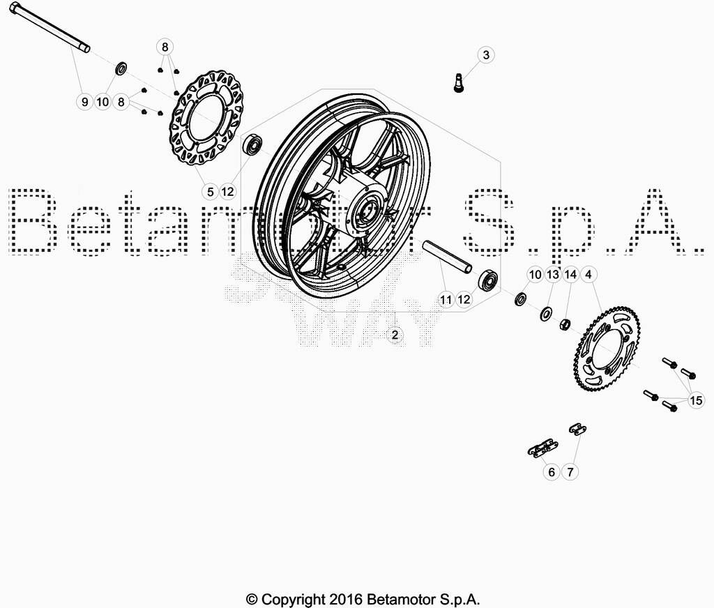 Roue arriere No 2507