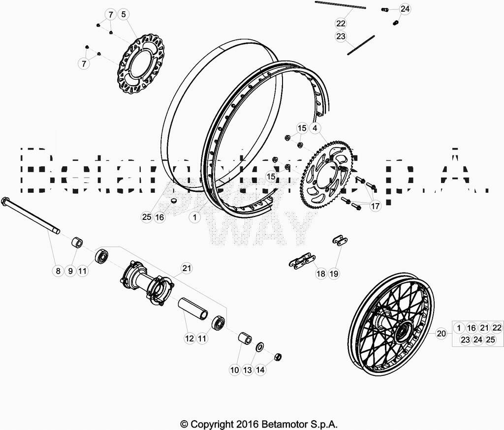 Roue arriere No 2496