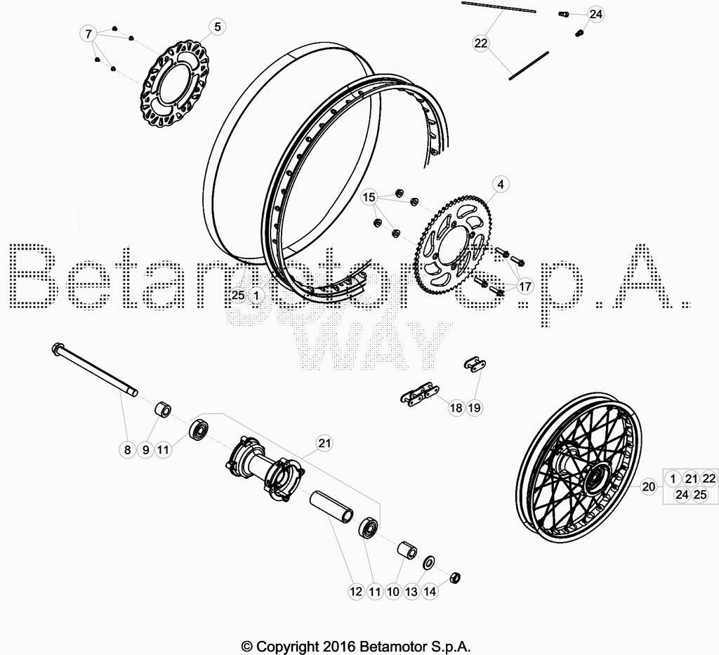 Roue arriere No 2450
