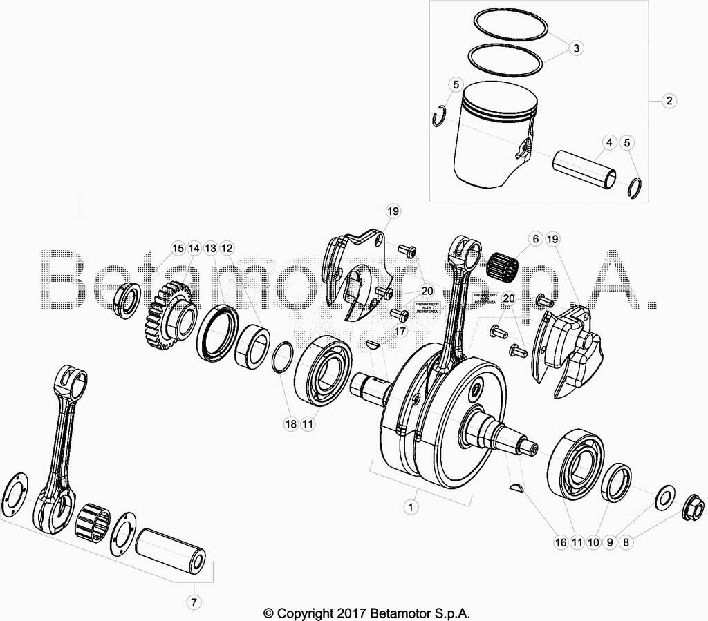 Vilebrequin/piston No 192