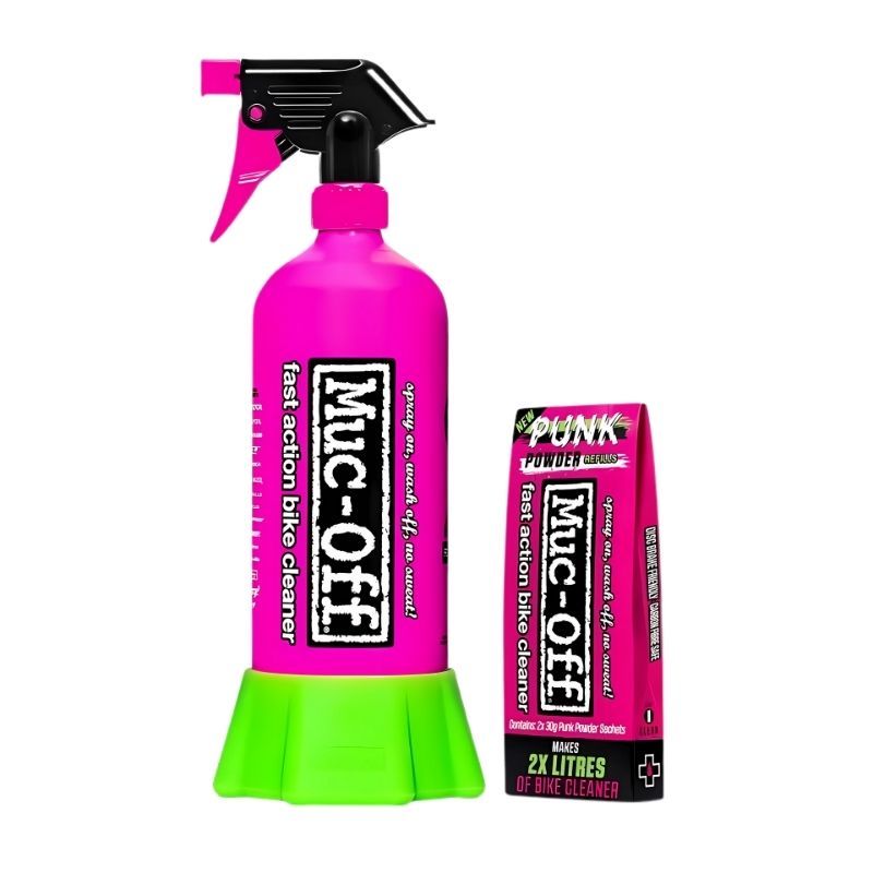 Pack bouteille aluminium et poudre nettoyante muc off